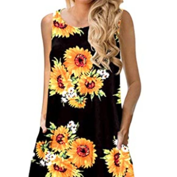 Women Casual T-Shirt Floral Summer Dress - Picture 5 of 7